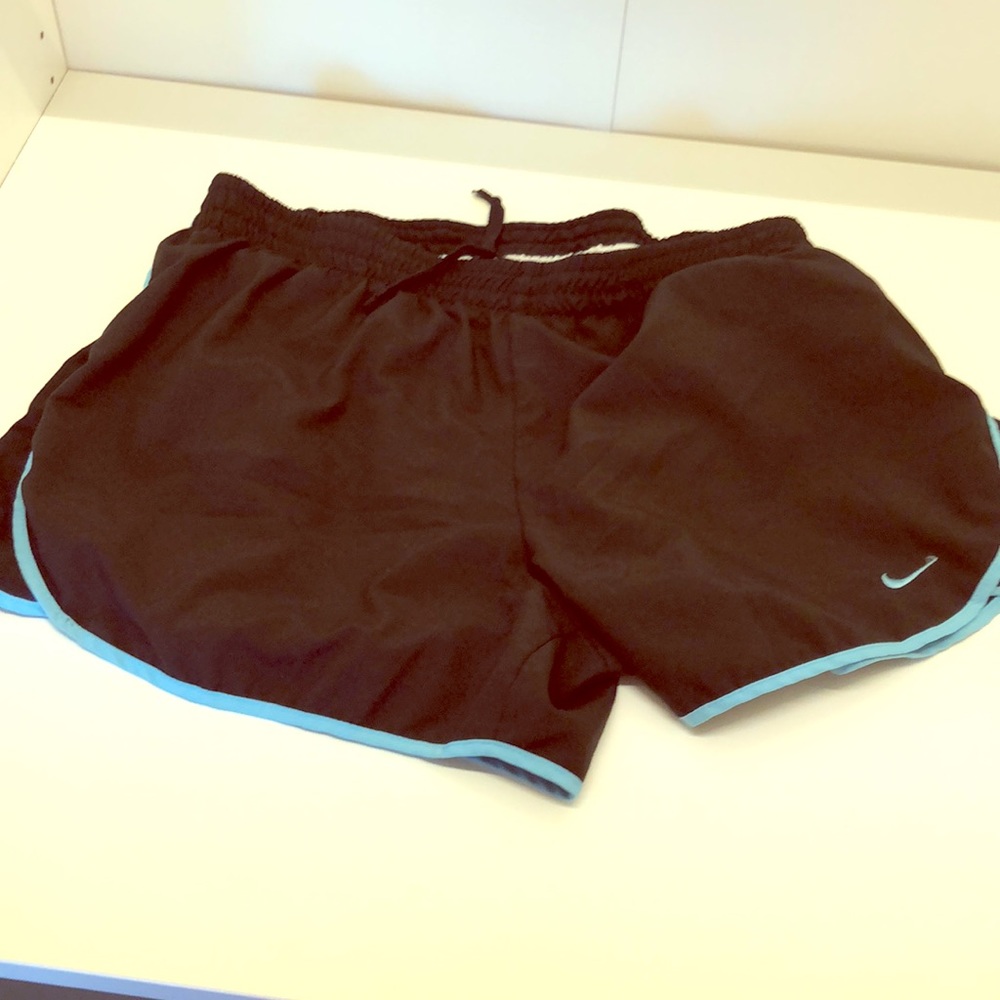 Black Blue Running Shorts
